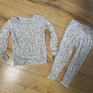 Kyte BABY Beige Leopard Kids Pajama Set